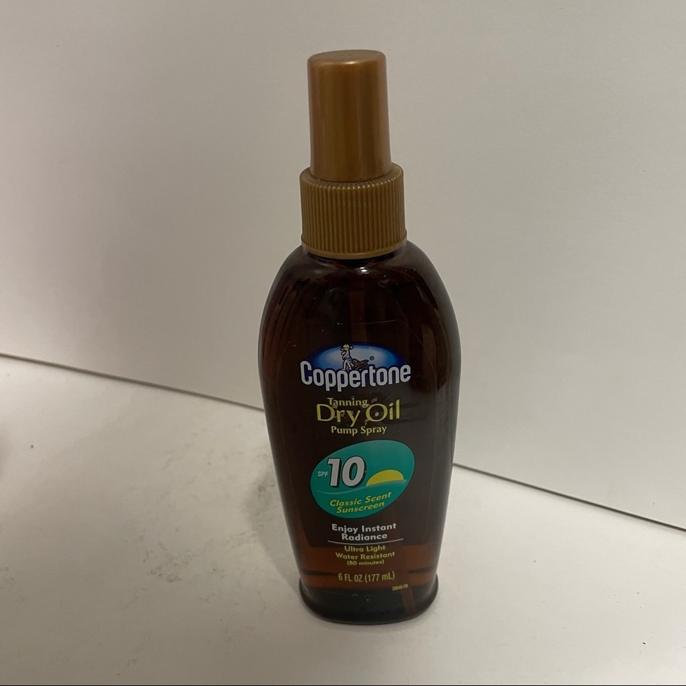 Coppertone Dry Oil Tanning Pump Spray 10 SPF Classic Scent Sunscreen